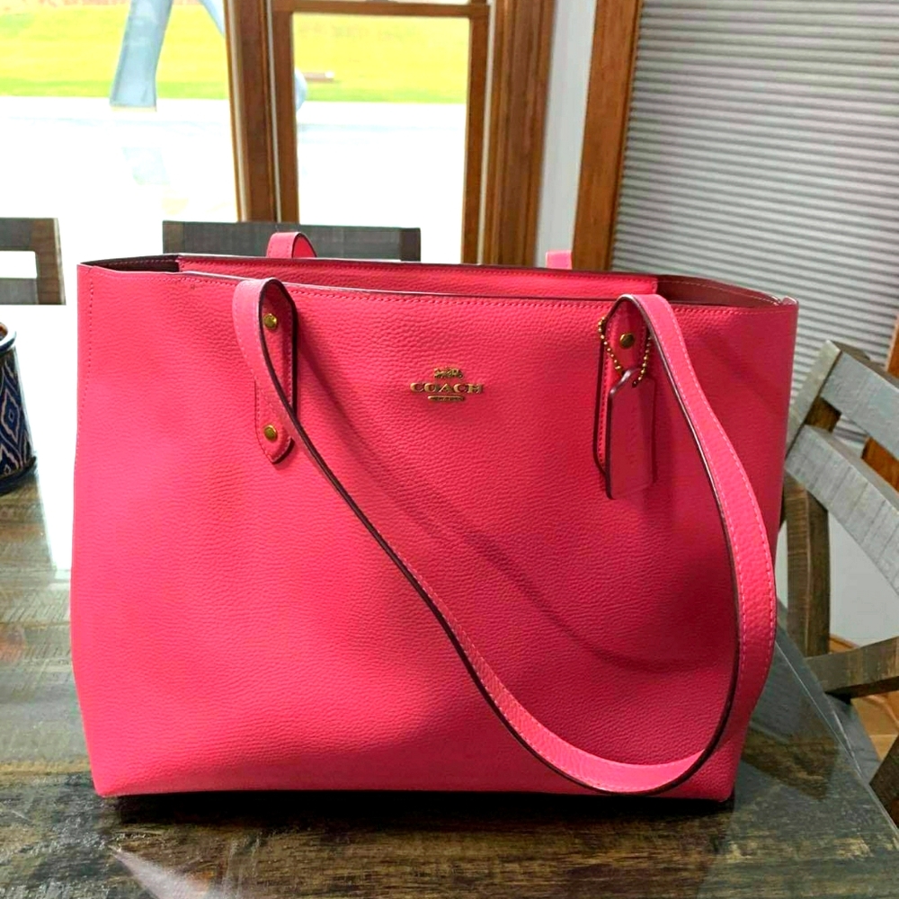 Pink coach tote